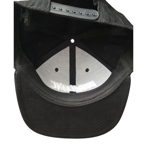 PRIMITIVE Snapback Black Hat Cap White Embroidered Spell Out Cotton Twill OSFM - Picture 7 of 8